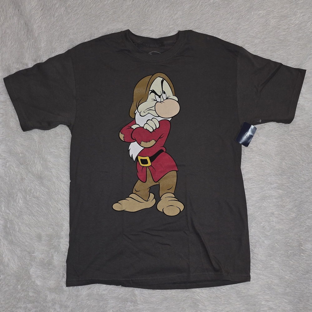 Disney Grumpy Character Black Long Sleeve Tee
